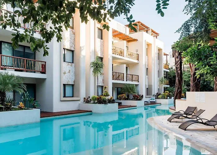 Apartment Stylish 2b With Direct Pool Access In Aldea Zama